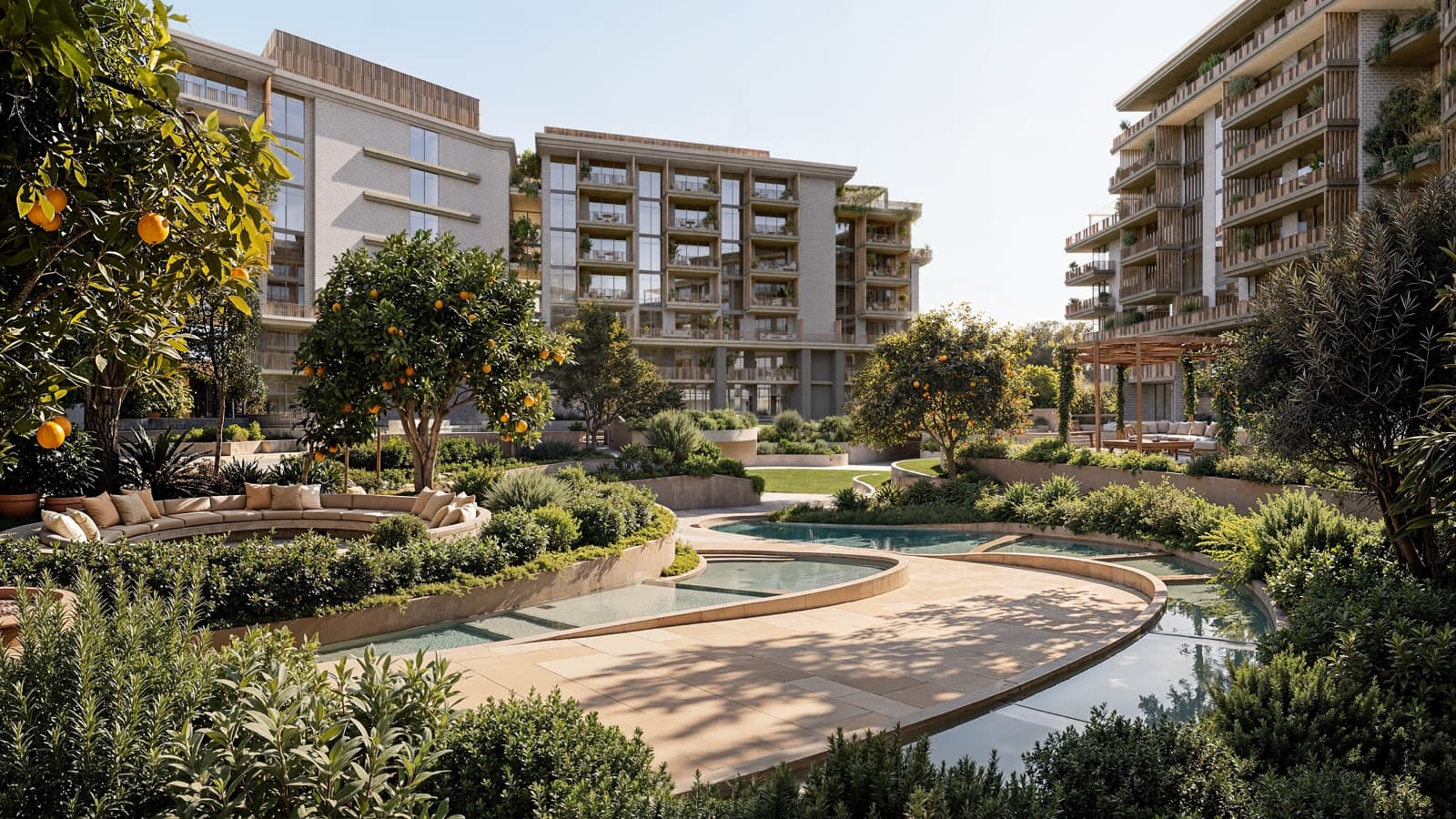 Arancia Yards — water feature